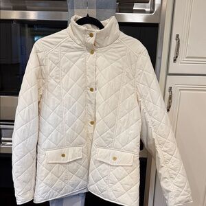 Tory Burch Cream Quilted Jacket
